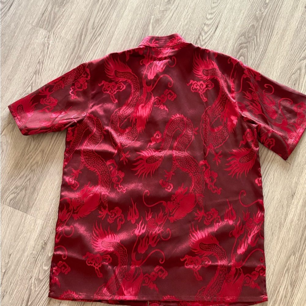 Red Dragon Embroidered Shirt View 2